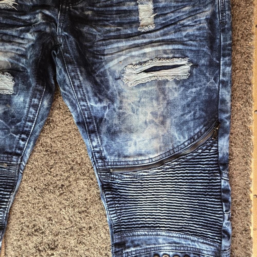 HOST PICK🎉🎊MAKOBI MK never worn distressed designer mens jeans 👖 sz36x34 - Picture 11 of 13